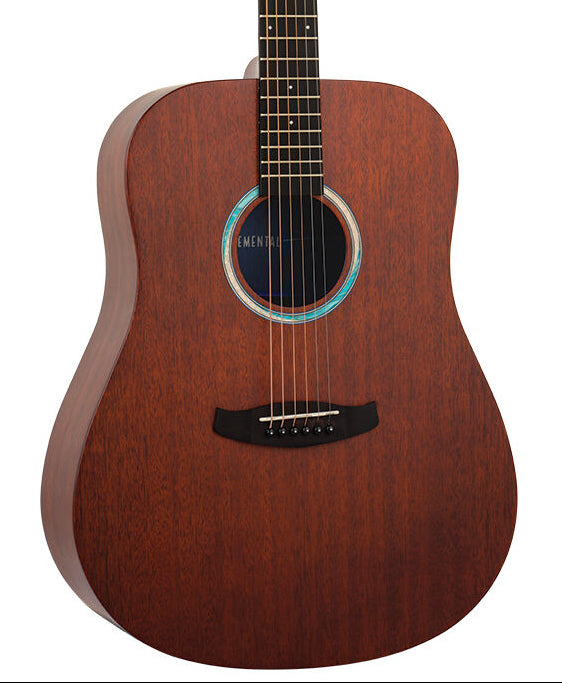 Tanglewood TE5-BL Elemental Solid Mahogany Top Dreadnought Acoustic Guitar