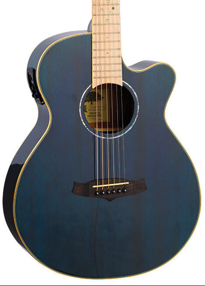 Tanglewood Winterleaf Pro Super Folk Acoustic Guitar - Bondi Blue