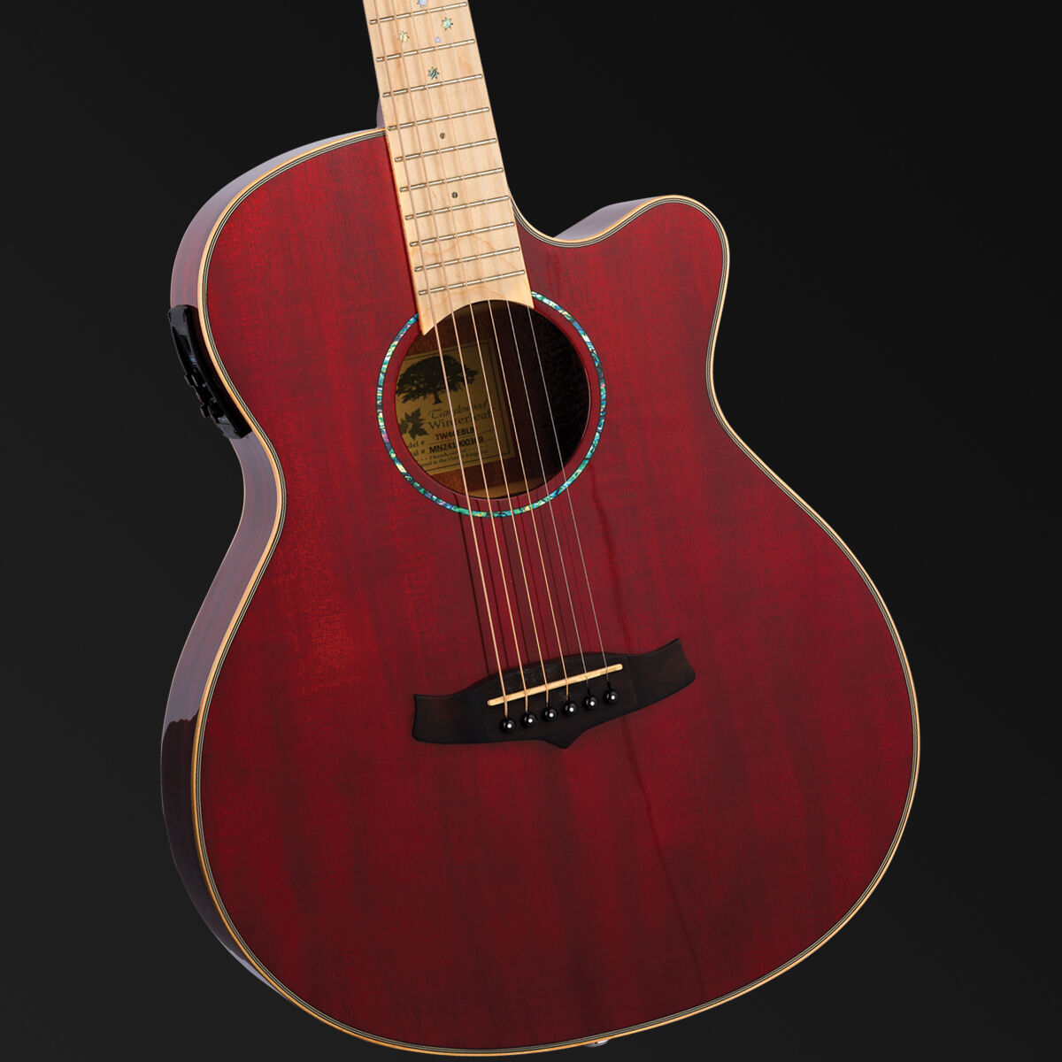 Tanglewood Winterleaf Pro Super Folk Acoustic Guitar - Barossa Red Gloss