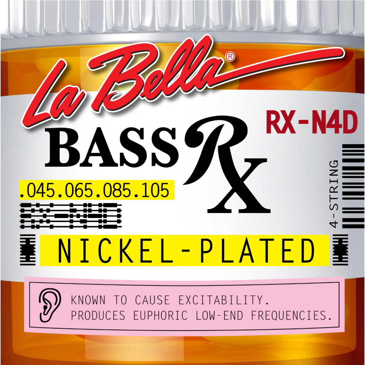 La Bella RX-N4D Electric Bass Strings - Nickel Round Wound - 4-String - 45-105