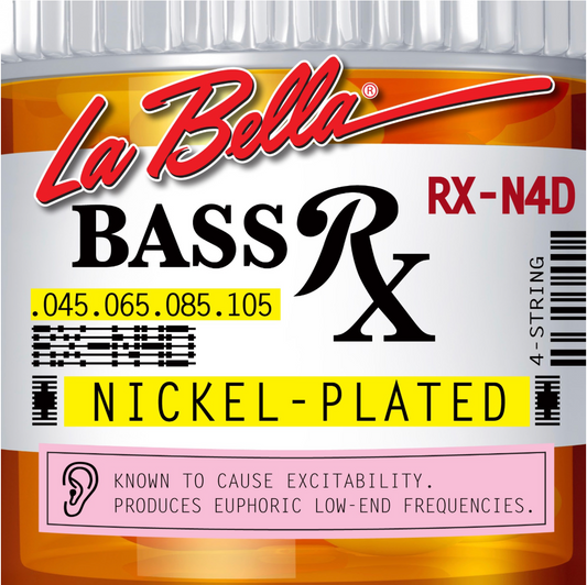 La Bella RX-N4D Electric Bass Strings - Nickel Round Wound - 4-String - 45-105