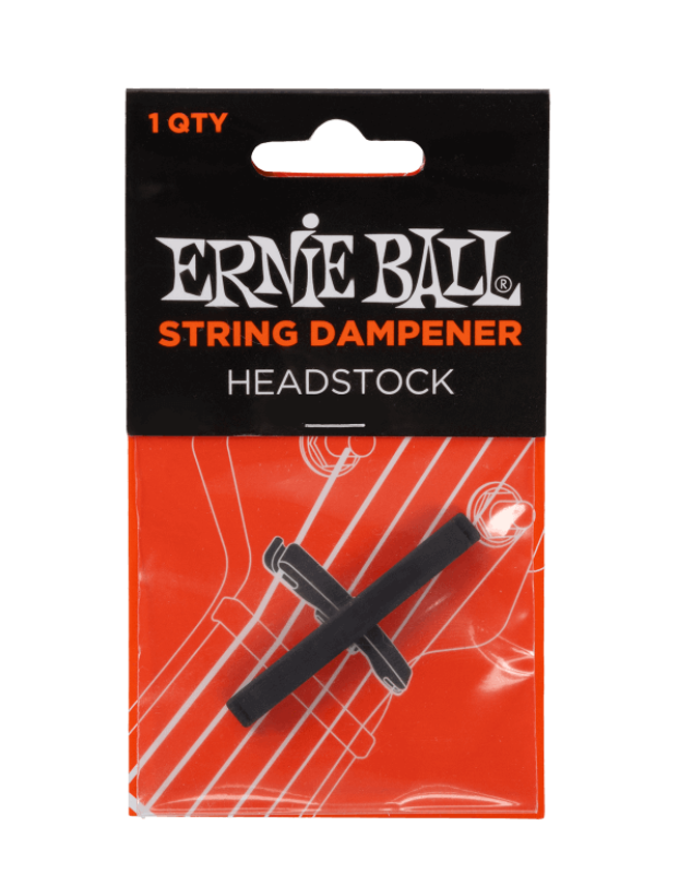 Ernie Ball string damper headstock packaging on a white background