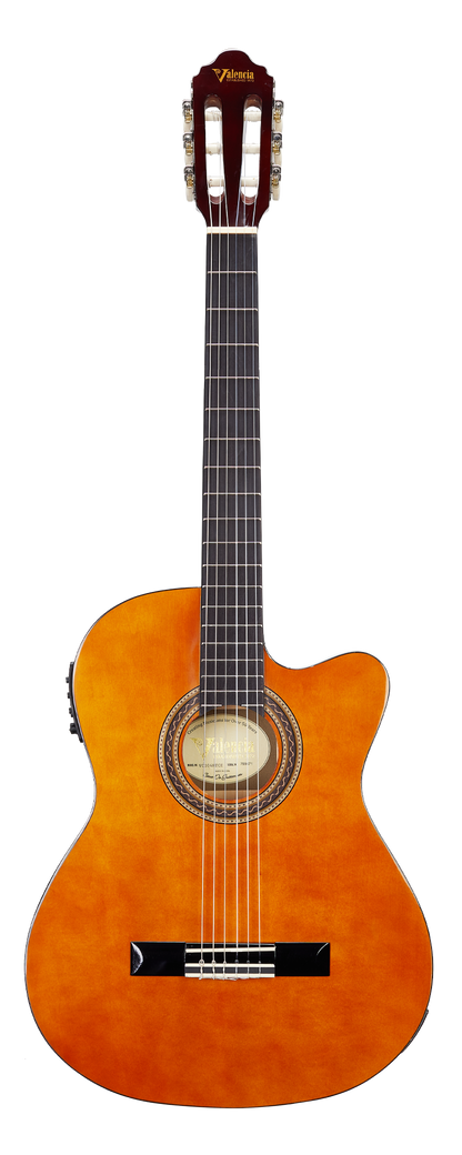 Valencia 104HTCE Hybrid Thin Body Classical Guitar