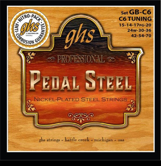 GHS Professional Pedal Steel - Nickel-Plated Steel Strings - GB-C6 Tuning