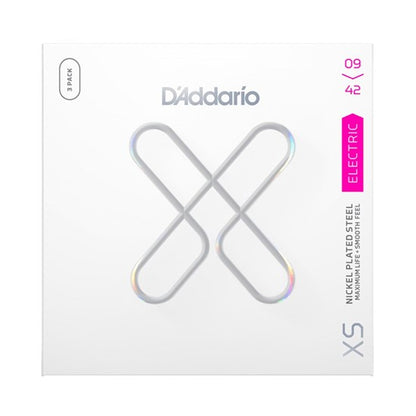 D'Addario 3 Pack - XS Coated Electric Guitar Strings 9-42