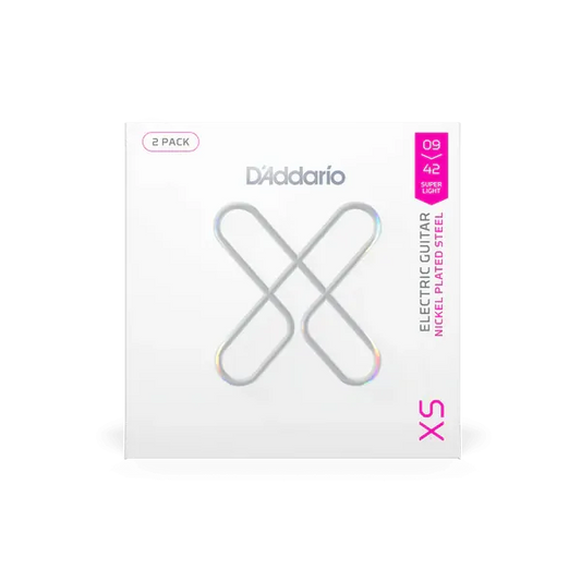 D'Addario XS Coated Nickel Super Light 09-42 Strings - 2 Pack
