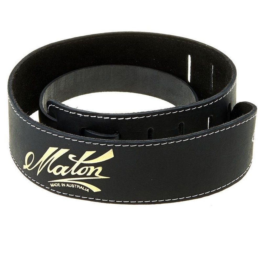 Maton Standard Leather Strap - Black