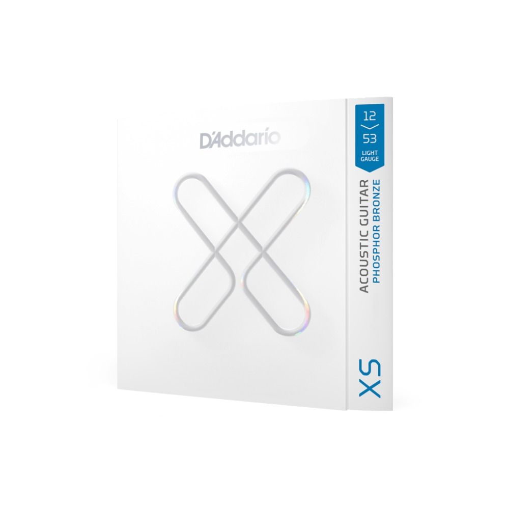 D'Addario XS Coated Acoustic Phosphor Bronze 12-53 Strings - 2 Pack