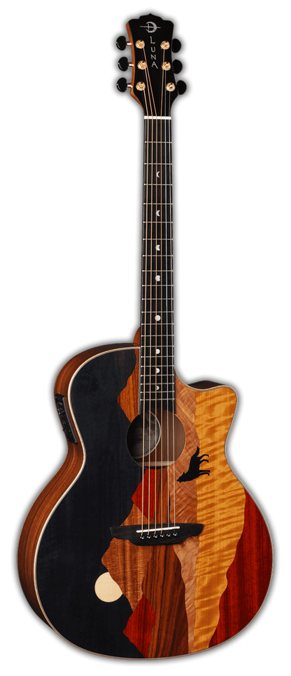 Luna Vista Wolf Cutaway Acoustic Guitar w/Hardshell Case