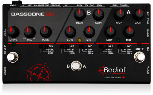 Radial Bassbone Overdrive Pedal