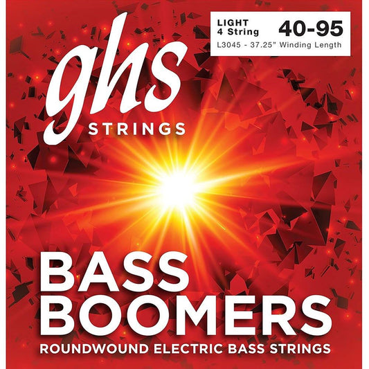GHS Bass Boomers 4-String Light Roundwound Electric Bass Strings 40-95
