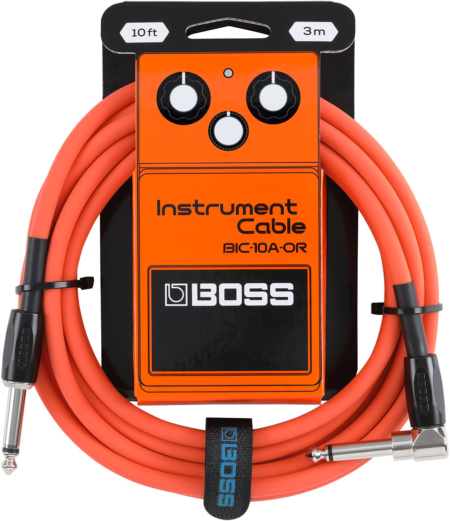 Boss BIC-10 Instrument Cable 10ft RA Orange