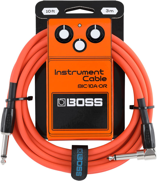 Boss BIC-10 Instrument Cable 10ft RA Orange