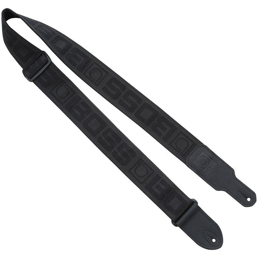 Boss BSM20BB Monogram Guitar Strap - Black w/ Black Logo
