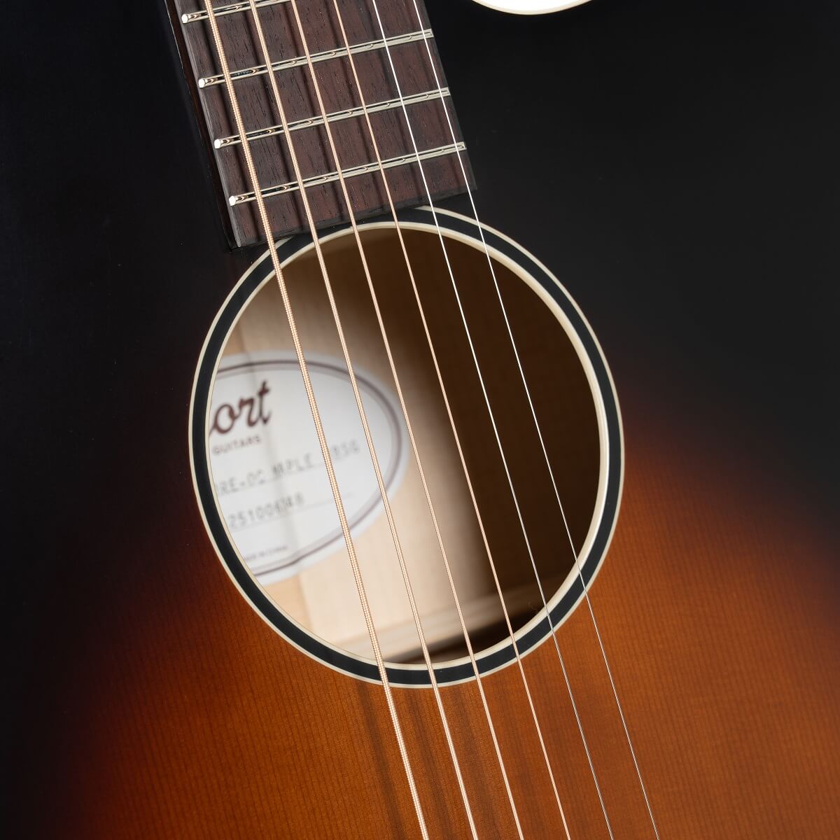 Cort Core-OC Maple All Solid Acoustic Guitar w/ Case - Brown Burst