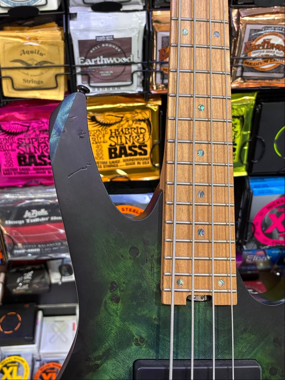 Cort Space 4-String Electric Bass - Star Dust Green - B-Stock