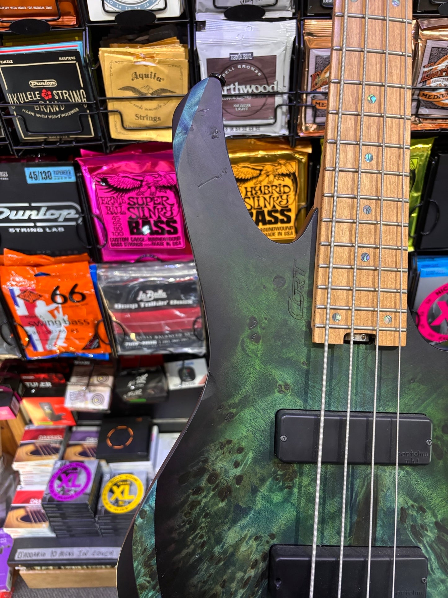 Cort Space 4-String Electric Bass - Star Dust Green - B-Stock