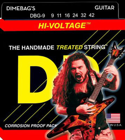 Dr DBG-9 High-Voltage Dimebag Barrel Nickel Plated 9-42 Electric Strings