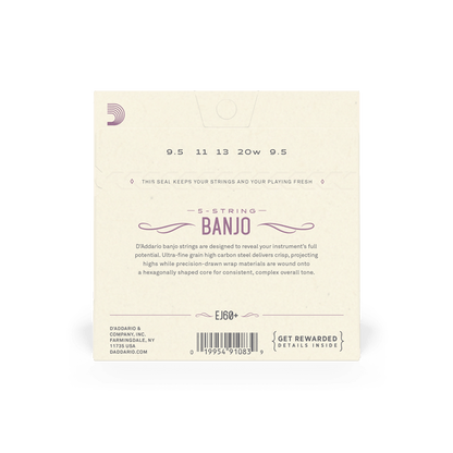 D'Addario EJ60+ Banjo Strings Light 9.6-20w