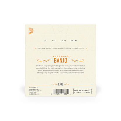 D'Addario EJ63 Tenor Banjo Strings 9-30