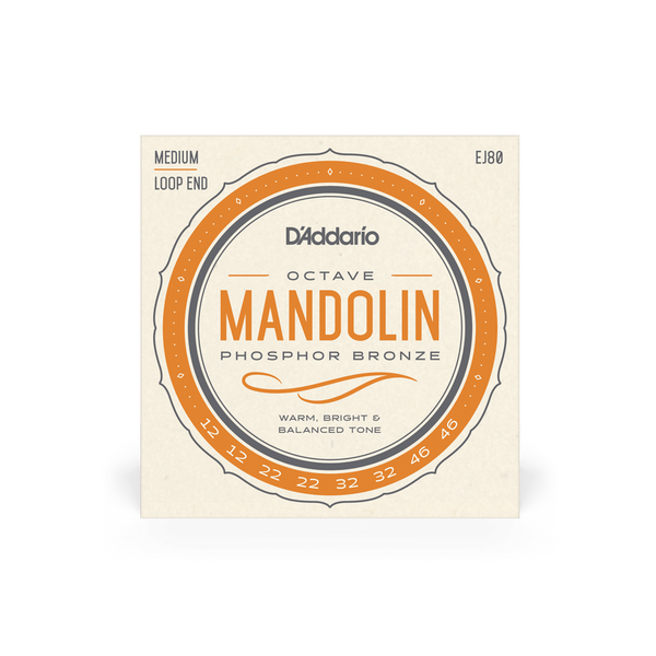 D'Addario EJ80 Phosphor Bronze Octave Mandolin Strings 12-46