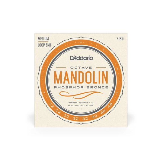 D'Addario EJ80 Phosphor Bronze Octave Mandolin Strings 12-46