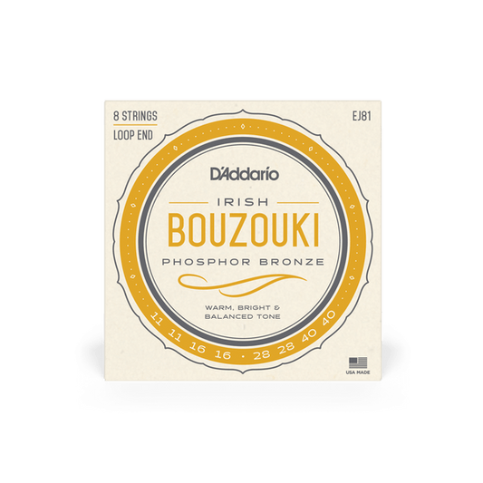 D'Addario EJ81 Irish Bouzouki 8 String Phosphor Bronze Set