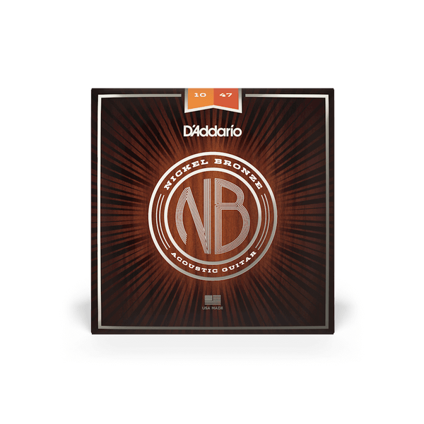 D'Addario Nickel Bronze Acoustic Guitar Strings 10-47