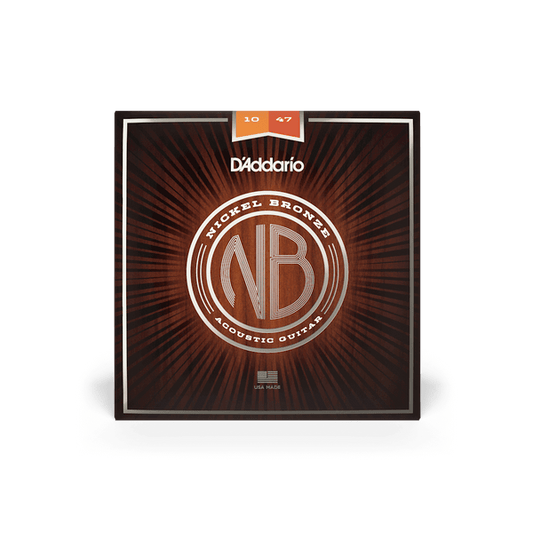 D'Addario Nickel Bronze Acoustic Guitar Strings 10-47