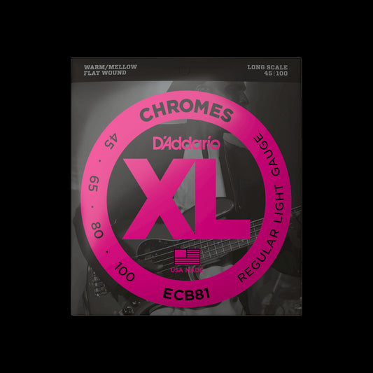D'Addario ECB81 XL Chromes 5-String Bass Strings - Long Scale - Regular Light 45-132