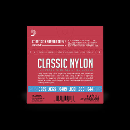 D'Addario EJ27H - Student Nylon Guitar Strings - Hard Tension