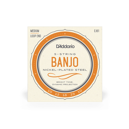 D'Addario EJ61 Banjo Strings Medium 10-23