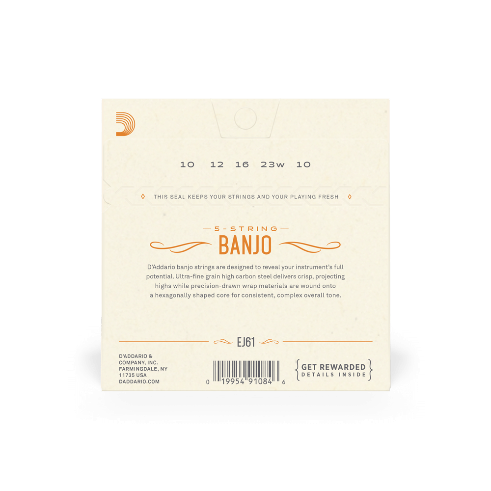 D'Addario EJ61 Banjo Strings Medium 10-23