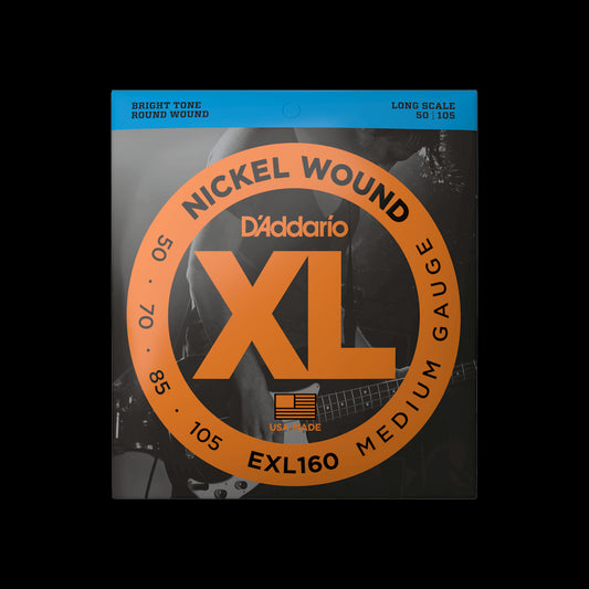 D'Addario EXL160 XL Nickel Wound Bass Strings - Long Scale 50-105