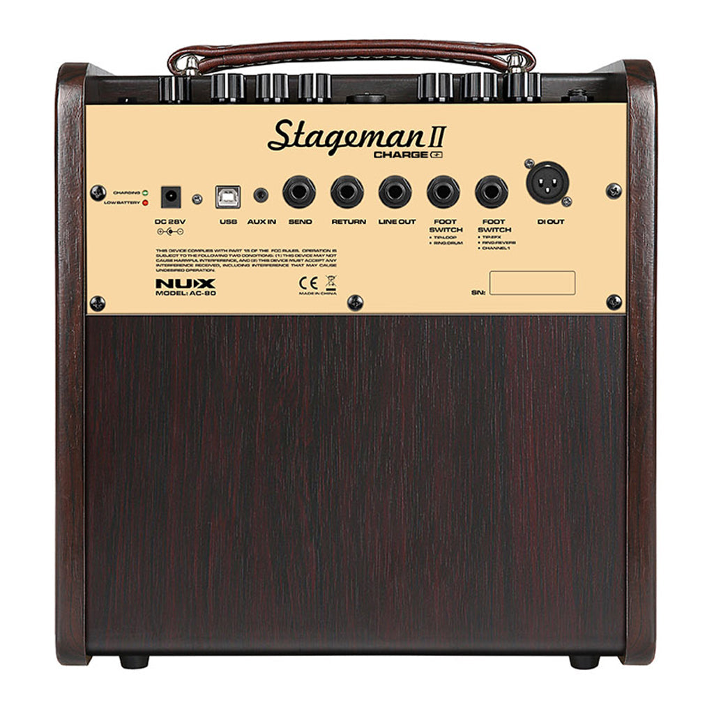 NU-X Stageman II 80w Charge Battery Powered Acoustic Guitar Amplifier