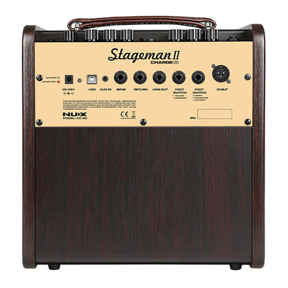 NU-X Stageman II 80w Charge Battery Powered Acoustic Guitar Amplifier