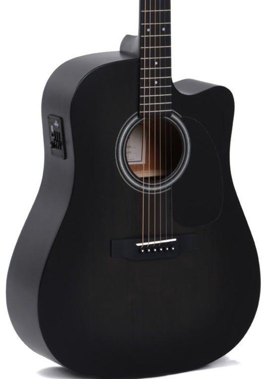 Sigma DMCE-BKB Dreadnought Solid Top - Black