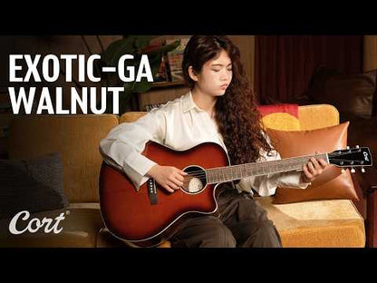 Cort Exotic-SFX Acoustic Guitar - Walnut Sunburst