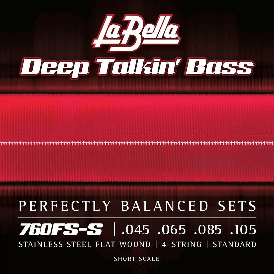 La Bella 760FS-S Deep Talkin' Electric Bass Strings - Stainless Flat Wound - Short Scale- 4-String - 45-105