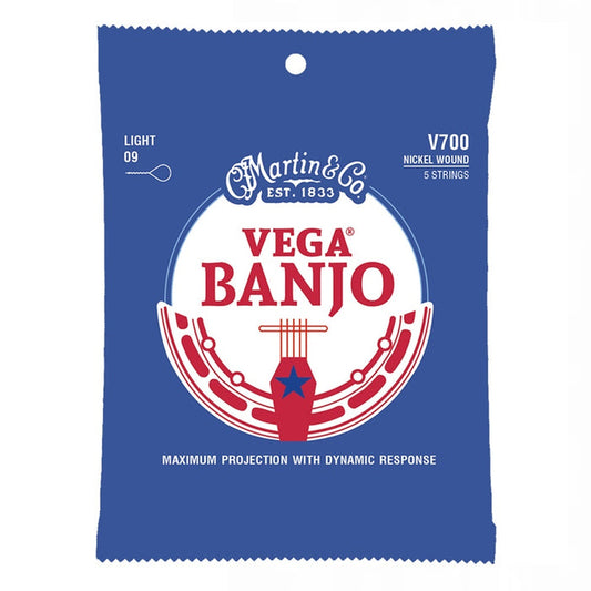 Martin Vega Banjo Nickel Wound Strings - 9-20 Light