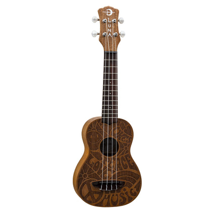 Luna Ukulele Love Peace Soprano w/ Gig Bag