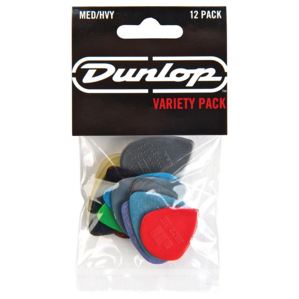 Dunlop Guitar Pick Variety Packs Light/Medium/Heavy- 12-Pack