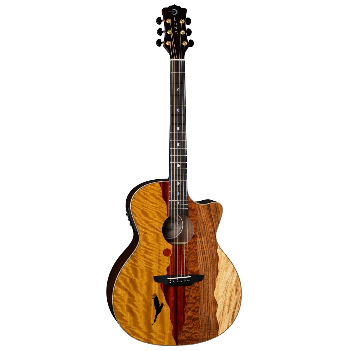 Luna Vista Eagle Cutaway Acoustic Guitar w/Hardshell Case