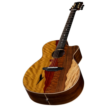 Luna Vista Eagle Cutaway Acoustic Guitar w/Hardshell Case