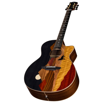 Luna Vista Wolf Cutaway Acoustic Guitar w/Hardshell Case