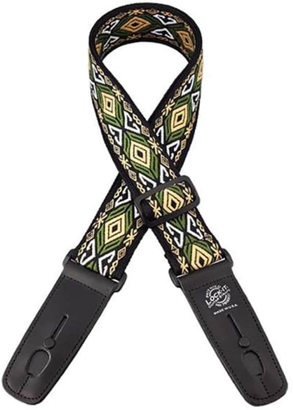 Lock-It Guitar Straps Retro Series 2" - Emerald Isle