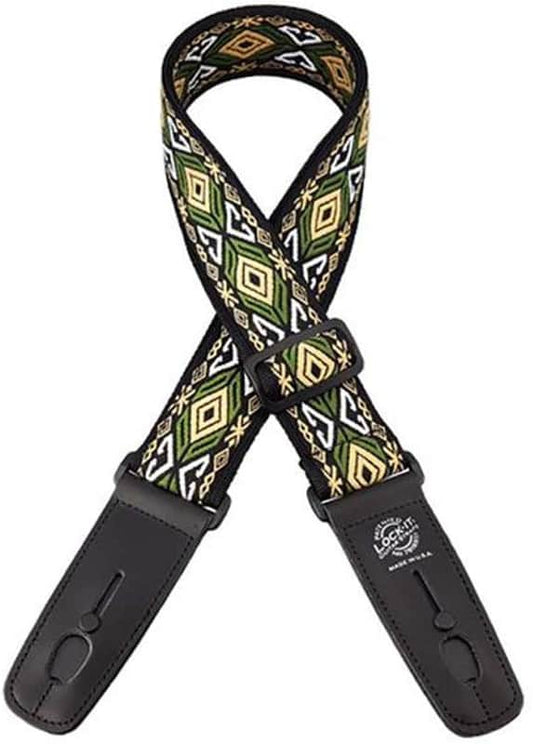Lock-It Guitar Straps Retro Series 2" - Emerald Isle