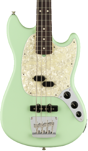 Fender American Performer Mustang Bass - RW Satin Surf Green