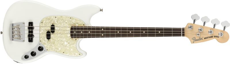 Fender American Performer Mustang Bass - Rw Arctic White
