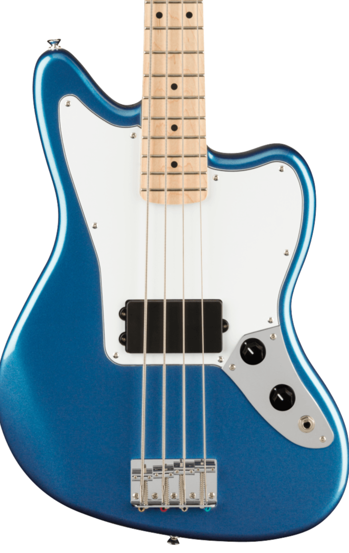 Squier Affinity Jaguar Bass H - White Pickguard - Lake Placid Blue